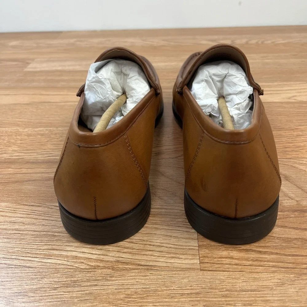 Peter Huber‎ Austin Penny Loafer in Cognac Men's Size 9.5 Leather NEW